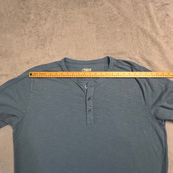 Mountain Khakis Jackson Hole Wyoming Long Sleeve Henley Shirt Men's XL Blue - Picture 6 of 9